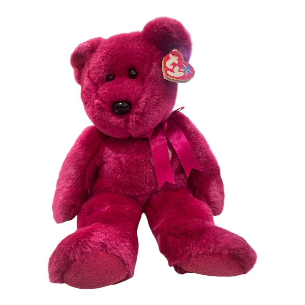 TY Beanie Buddy 14" VALENTINA the Valentine's Bear Vintage 2000 Stuffed Animal